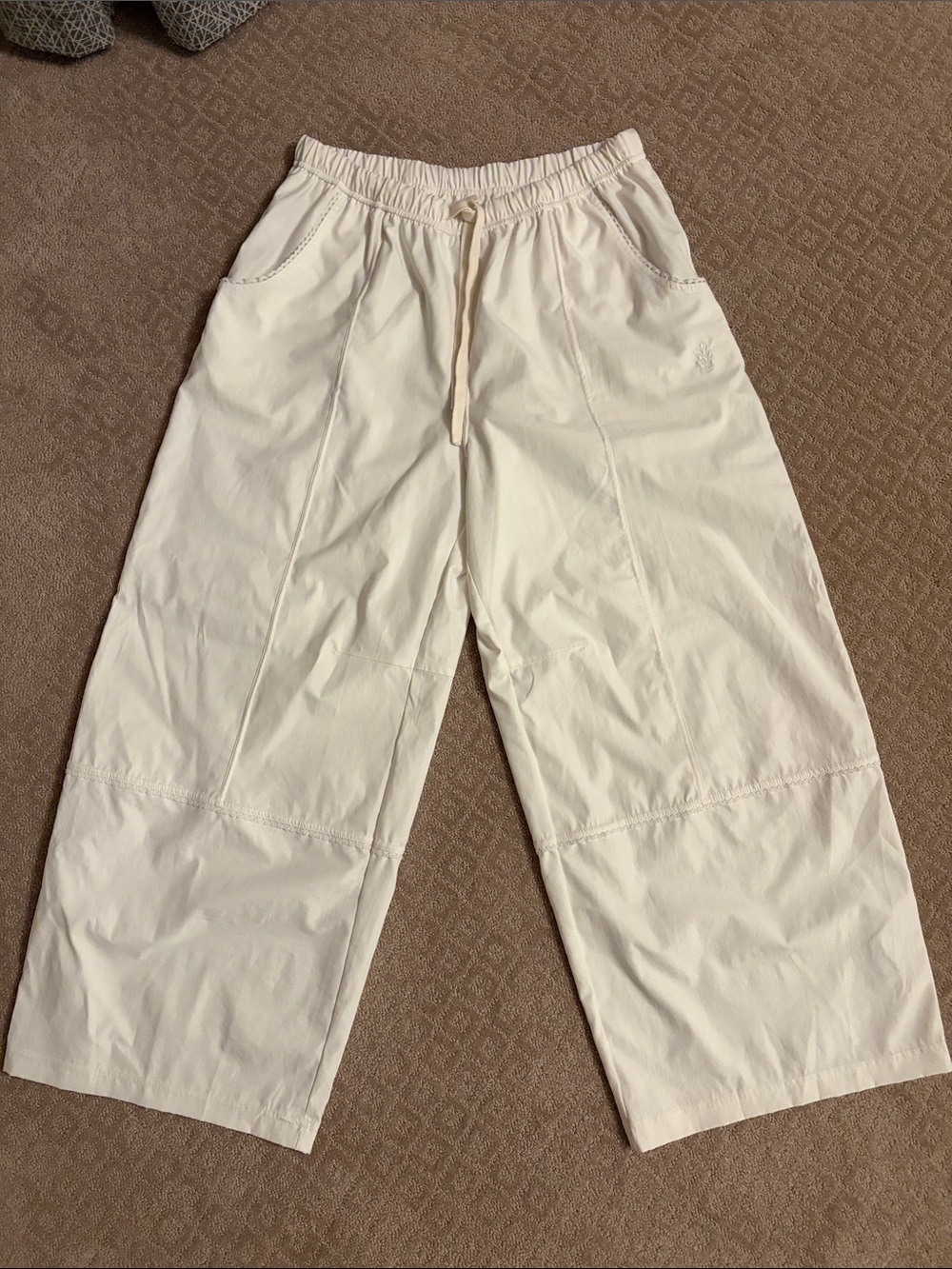 FP Movement by Free People Cream Wide-Leg Pull-On Pants